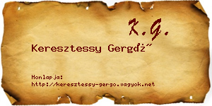 Keresztessy Gergő névjegykártya